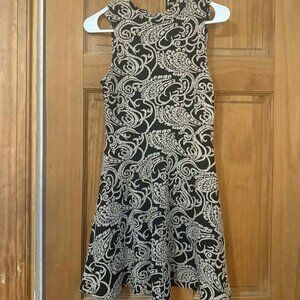 Forever 21 Black & Tan Paisley Dress - Size Small